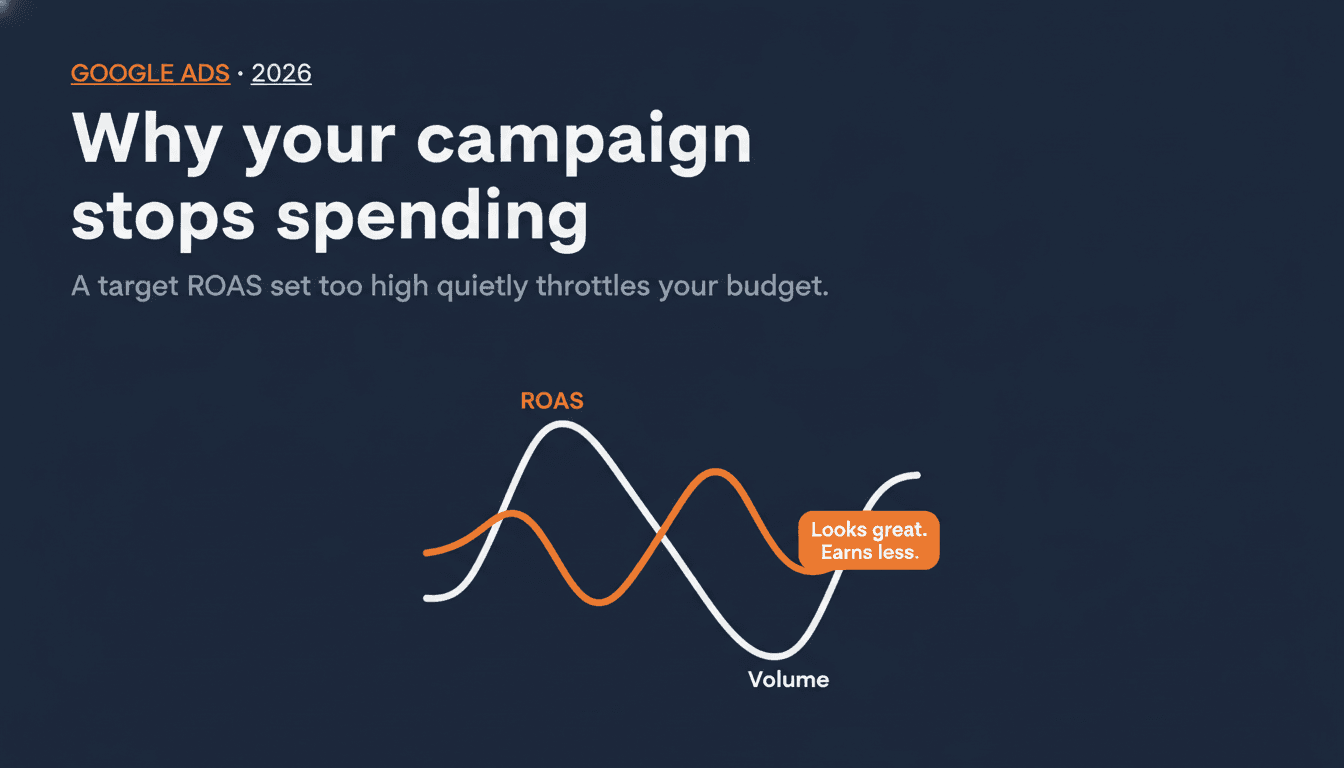 Why Your Google Ads Campaign Stops Spending: The tROAS Target You Did Not Notice